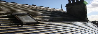 Full strip and recover of slate roof in Bramley Leeds